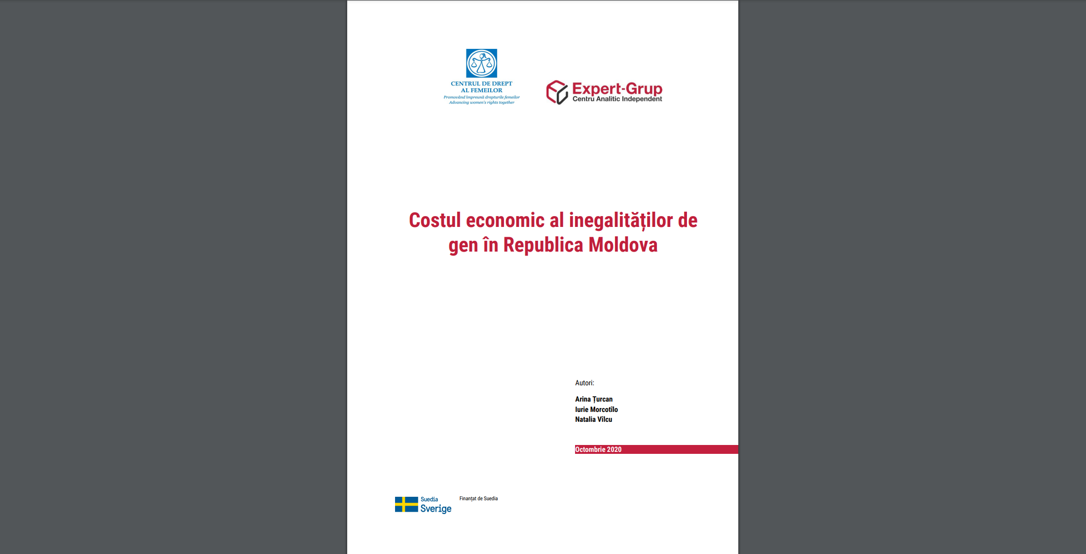 Costul economic al inegalităților de gen în Republica Moldova