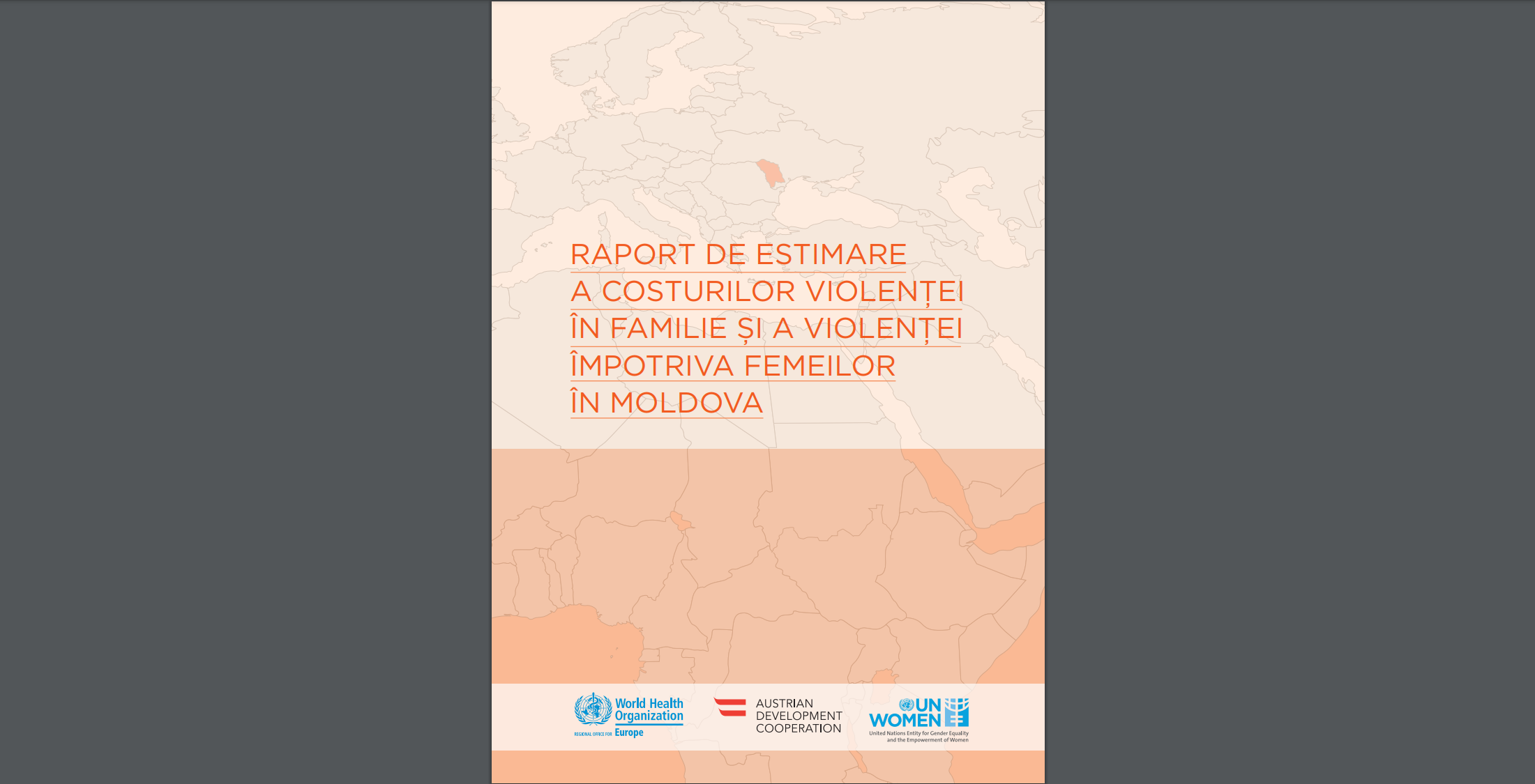 Отчет об оценке стоимости домашнего насилия и насилия в отношении женшинв Республике Молдова