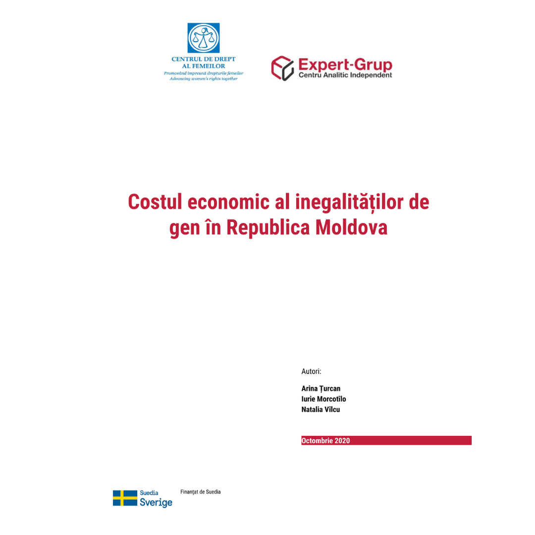 Studiul Costul economic al inegalităților de gen în Republica Moldova