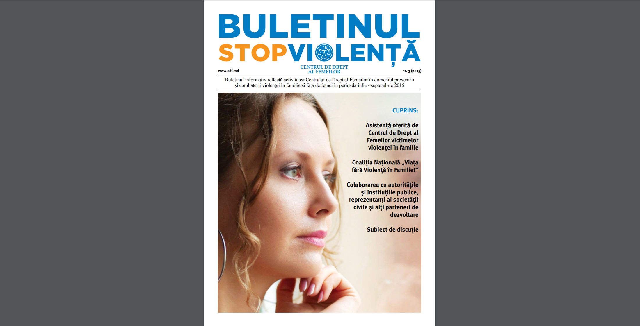 A treia edititie a Buletinului “Stop violenta”