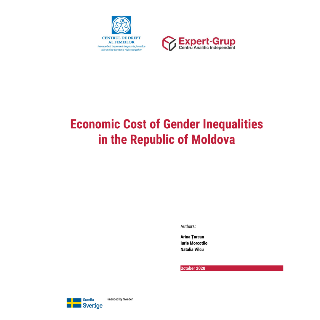 Economic cost of gender inequalities in the Republic of Moldova