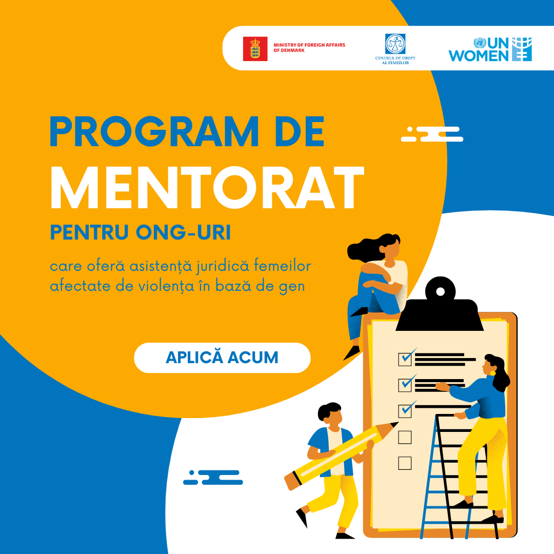 Program de mentorat pentru organizațiile non-guvernamentale care oferă asistență juridică femeilor victime ale violenței în bază de gen