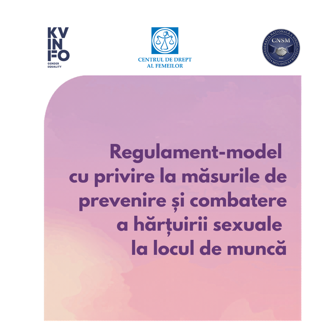 Regulament-model cu privire la măsurile de prevenire și combatere a hărțuirii sexuale la locul de muncă
