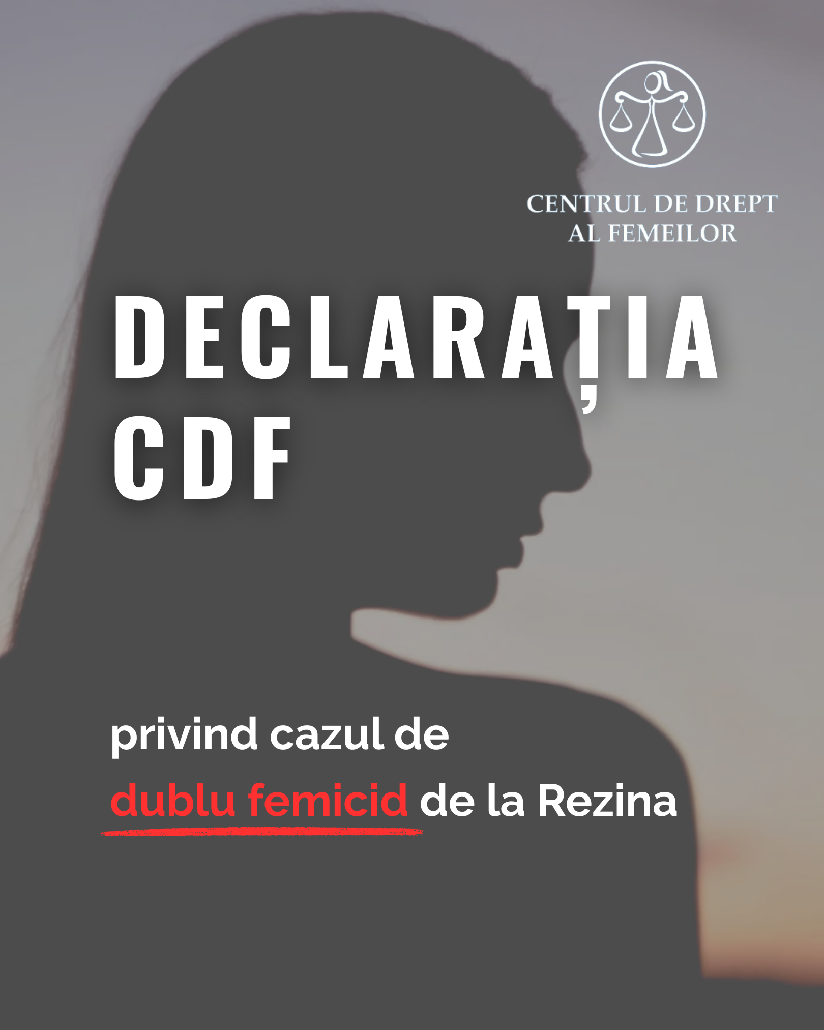 Declarația Centrului de Drept al Femeilor privind cazul dublului femicid de la Rezina